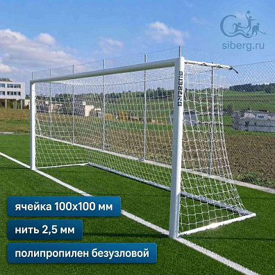 Cетка для футбольных ворот 2,5 мм ячейка 100х100 мм (пара)