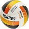 Волейбольный мяч Torres Simple Orange V32125 синтетическая кожа белый-черный-оранжевый